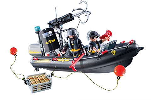 PLAYMOBIL City Action Lancha de las Fuerzas Especiales, Flotante, a Partir de 5 Años (9362)