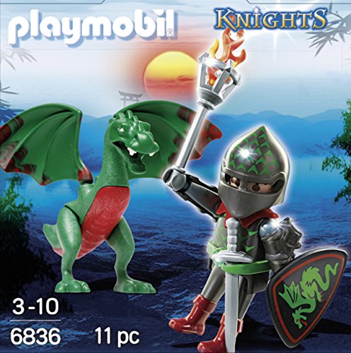 PLAYMOBIL Huevos- Dragon Warrior Figura con Accesorios, Multicolor (6836)
