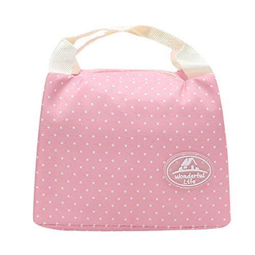 PLXX Bolsa de Almuerzo portátil con Aislamiento de Lona fría a Rayas, Estuche de Transporte para Picnic, Fiambrera portátil térmica, Bolsa Termica Lancheira, Dropships