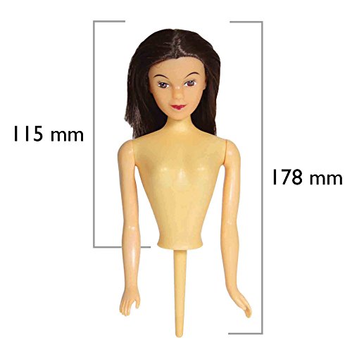 PME Figurín de Muñeca de Pelo Castaño