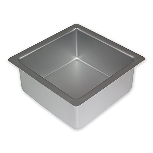 PME Molde para Pasteles Cuadrado de Aluminio Anodizado Profundidad de 8 x 8 x 3-Pulgadas