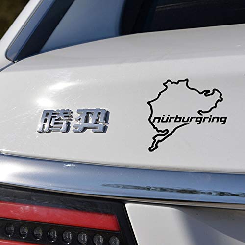 PMSMT JL 14 cm * 12,5 cm Pegatinas de Personalidad para Coche Racing Road Racing Nurburgring Creativo Moda Ventana Vinilo calcomanías