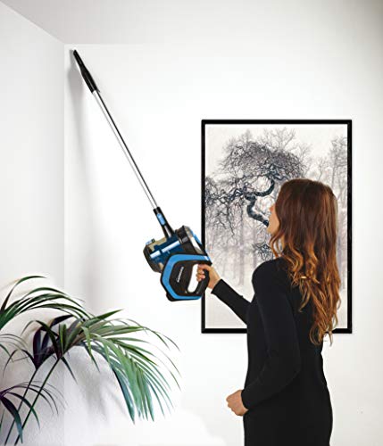 Polti Forzaspira Slim Sr100 Escoba Eléctrica Recargable Sin Cables 2 En 1, Plástico, Negro/Azul