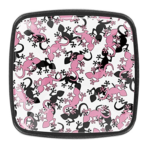 Pomos de cristal de diseño, tiradores de armario, cajones, manijas de cocina, manija de muebles, herrajes para decoración del hogar, salamandra rosa