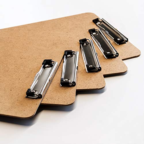 Portapapeles con Pinza (Pack de 10 Unidades), Tableros Rígidos con Clip Portablocks, Sujeta Papeles, Notas, Hojas - Tamaño Carta A4 | Suministros de Oficina al por Mayor con Materiales Ecológicos