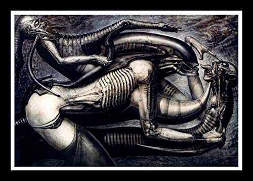 Póster e Impresiones JL HR Giger Li II Obra de Arte de Terror alienígena Pintura Retro póster de película clásico Pegatinas de Pared