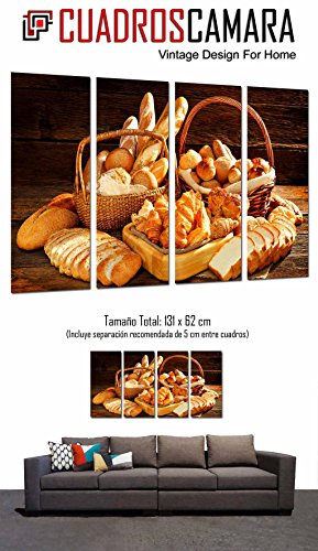 Poster Fotográfico Variedad de Panes, Panaderia, Pasteleria, Pan Tamaño total: 131 x 62 cm XXL