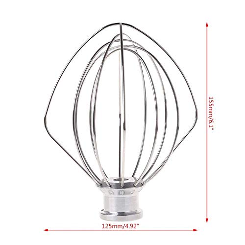 Poweka K45WW Batidor de Varilla de Repuesto para Kitchen-Aid Batidora Mezcladora
