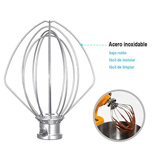 Poweka K45WW Batidor de Varilla de Repuesto para Kitchen-Aid Batidora Mezcladora