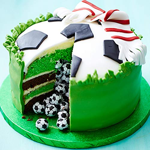 PowerBH Juego de cortadores hexagonales de Cortador de Galletas de fútbol - Tamaño 4 - Decoración de Pasteles DIY Molde gomoso