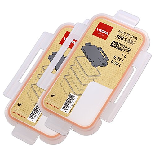 PracticFood - Juego 2 Tapas para Contenedores Herméticos Valira Nomad de 0.5L / 0.75L / 1L