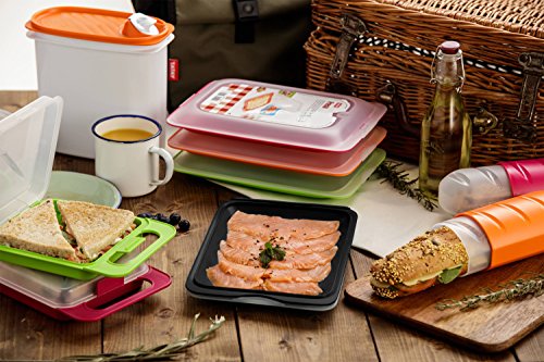 PracticFood Tatay 1180127 - Lote de 3 Porta Frutas Cocktail Sushi y Alimentos Fresh en Color Negro