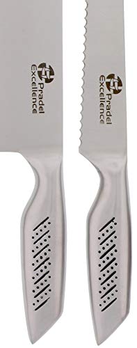 Pradel Excellence - Estuche con Juego de Cuchillos de Cocina de Acero Inoxidable, 9 Piezas