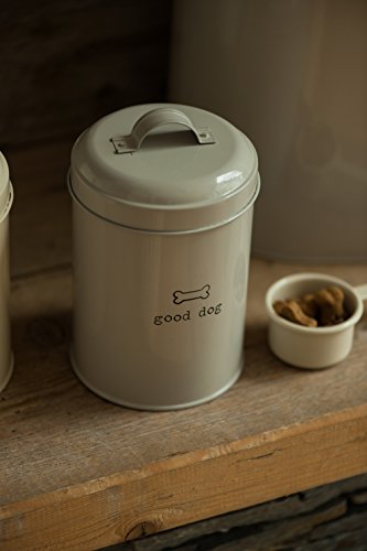 Premier Housewares 1.2 Litre Adore Pets 1.2 Litro Bote para conservar Alimentos-Good Dog, Buen Perro, Acero Inoxidable, Natural, 11x11x18 cm