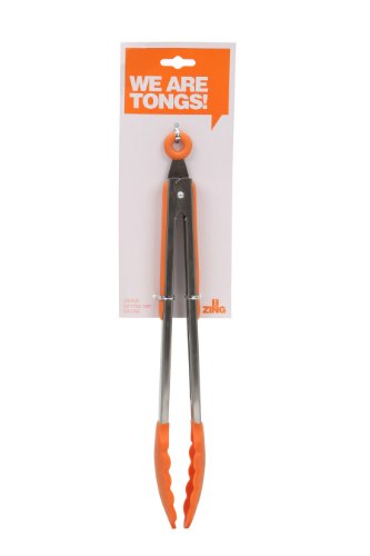 Premier Housewares - Pinzas de Silicona, Color Naranja - Gama zing