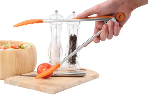 Premier Housewares - Pinzas de Silicona, Color Naranja - Gama zing