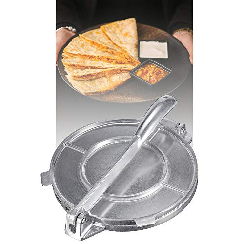 Prensa de tortilla diafricana de aluminio, para hacer tortillas, hacer harina, maíz, harina, maíz, máquina para hacer tartas, desayuno (20 x 15 x 24 cm)