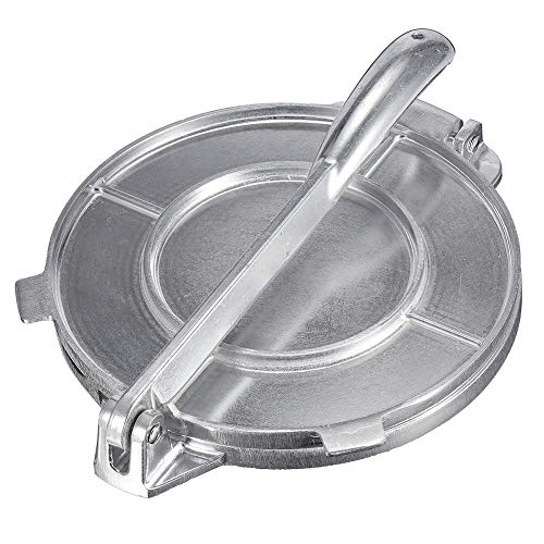 Prensa de tortilla diafricana de aluminio, para hacer tortillas, hacer harina, maíz, harina, maíz, máquina para hacer tartas, desayuno (20 x 15 x 24 cm)