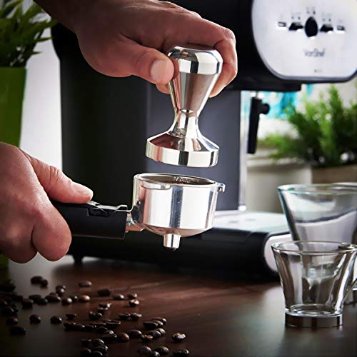 Prensa para tamper de café de 51 mm con tapete para manipular
