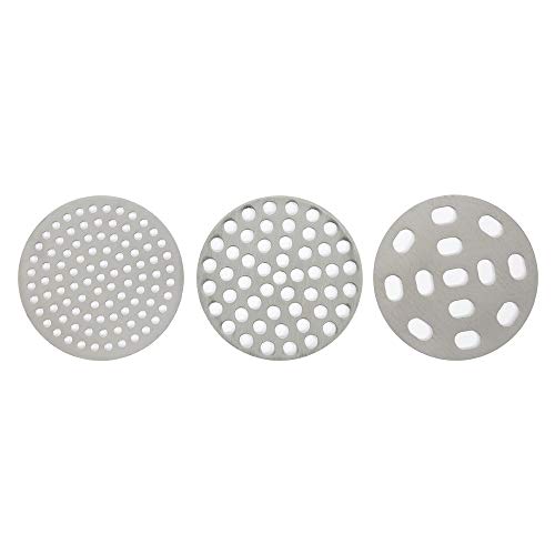 Prensador de patatas de acero inoxidable para verduras y frutas, multifuncional, prensador de alta resistencia, con 3 piezas de filtro reemplazable para patatas y tortas de pescado
