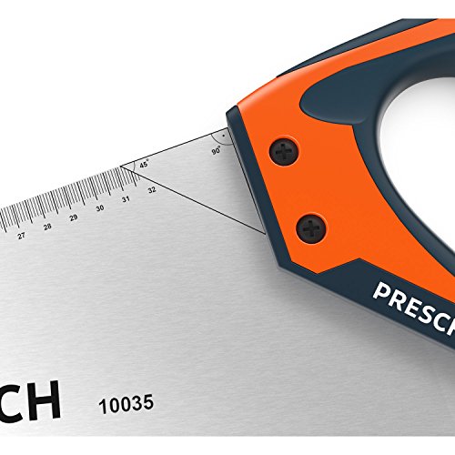 Presch serrucho 450 mm - serrucho de madera con tope 45º y 90º - sierra profesional para madera y laminado