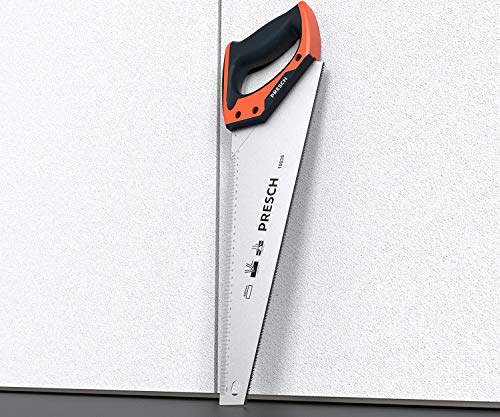 Presch serrucho 450 mm - serrucho de madera con tope 45º y 90º - sierra profesional para madera y laminado