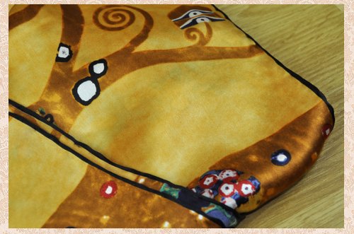 prettystern foulard de mujer de seda arte de Gustav Klimt estilo Liberty Bufanda seda satinada Árbol de la Vida P1988