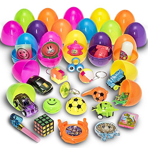 PREXTEX 30 Huevos de Pascua Juguete Rellenos de Mini Juguetes y Recuerdos