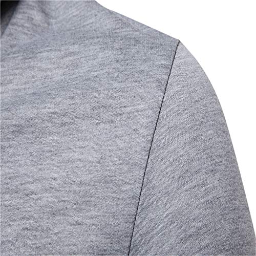 Primavera, Otoño e Invierno Temporadas Caliente Nuevo Hombres de Cuello Alto Sólido Sudadera con Capucha Casual Sudadera Gris gris oscuro 175 cm