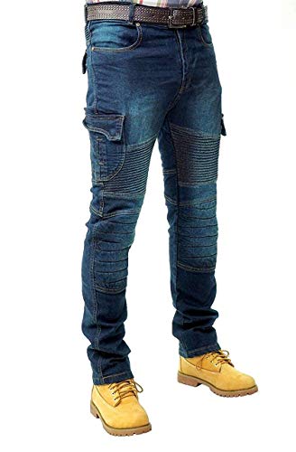 Prime Pantalones de Trabajo para Hombre BLJ-02 (BLACK-DENIM-005, 32W X 32L)