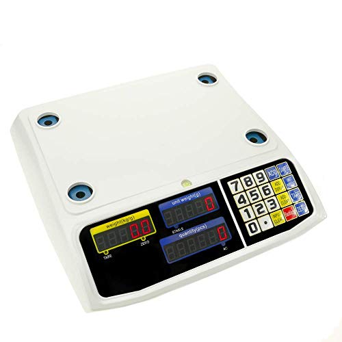 PrimeMatik - Balanza mostrador de sobremesa con Bandeja de 300x205 mm Báscula de Tienda de 3 Kg