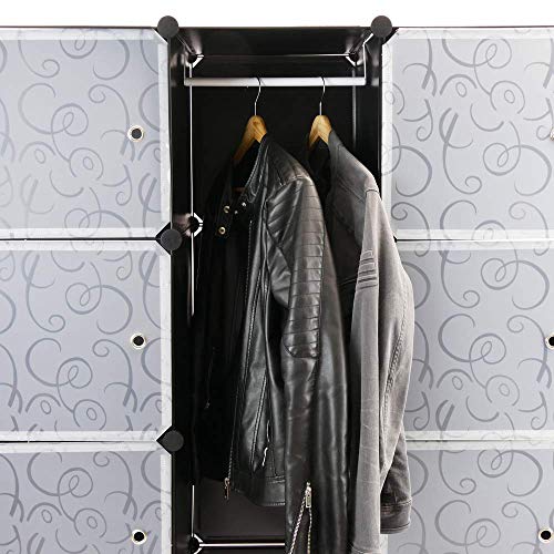 PrimeMatik - Barra de Colgar Blanca de 35cm para Armario Organizador Modular cúbico 2 Unidades