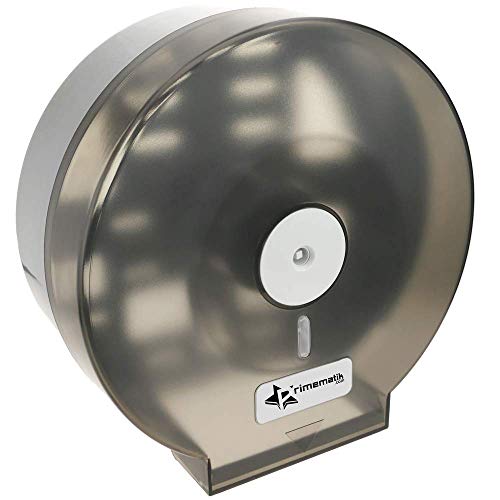 PrimeMatik - Dispensador de Papel higiénico. Portarrollos Industrial Negro para baño
