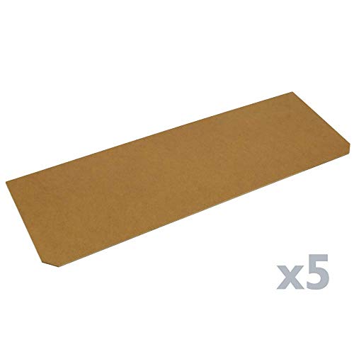 PrimeMatik - Estanteria metálica galvanizada para almacenar de 5 baldas de Madera 70x30x150 cm