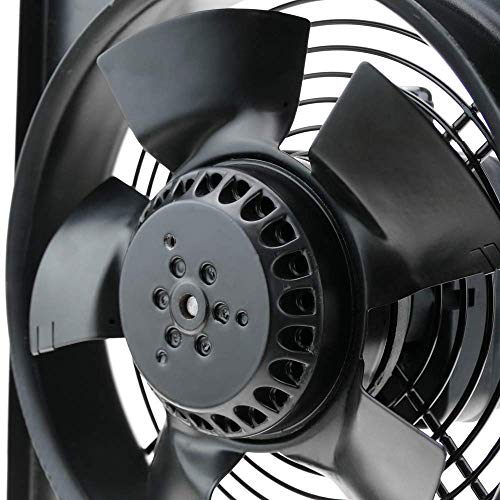 PrimeMatik - Extractor de Aire de Pared de 200 mm para ventilación Industrial 2550 RPM Cuadrado 310x310x48 mm