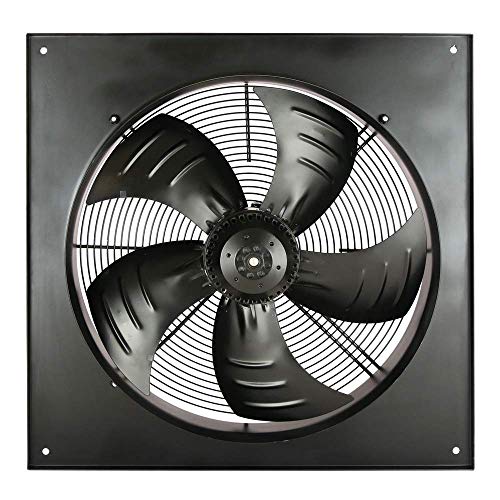 PrimeMatik - Extractor de Aire de Pared de 600 mm para ventilación Industrial 1350 RPM Cuadrado 790x790x100 mm