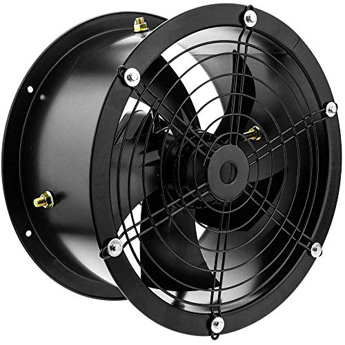 PrimeMatik - Extractor de Aire de Tubo de 300 mm para ventilación Industrial 2550 RPM Redondo 360x360x180 mm