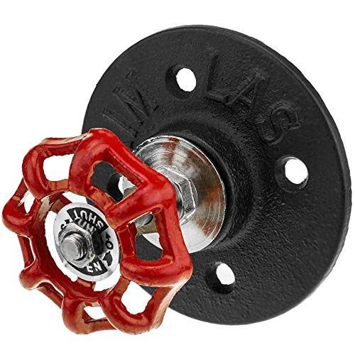 PrimeMatik - Perchero de Pared de Acero 1 Gancho Grifo. Colgador de Ropa y toallero de Tubo Industrial