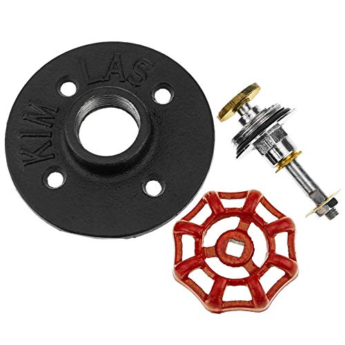 PrimeMatik - Perchero de Pared de Acero 1 Gancho Grifo. Colgador de Ropa y toallero de Tubo Industrial
