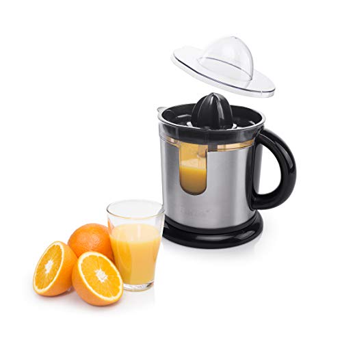 Princess 201975 Duo Juicer – Exprimidor con innovador depósito de zumo adicional, diseño de acero inoxidable