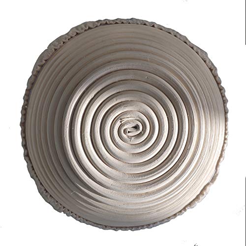 pro-biJo Cuenco para masas, Cesta de Pan La Ideal Cesta para Masa Y Fermentación De Pan De Mimbre Natural