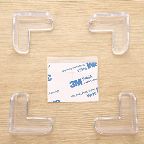 Protector de Esquina Wemk, 12 Unidades Protecciones de Esquina para Muebles, Transparentes Protección contra Impactos para Bebés y Niños, Suave y sin Olor, con Cinta Adhesiva Extra