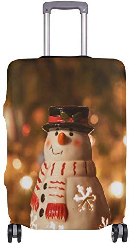 Protector de Maleta de Vela de Navidad Cubierta de Equipaje de Viaje elástica Cubiertas de Equipaje a Prueba de Lluvia con impresión Delicada