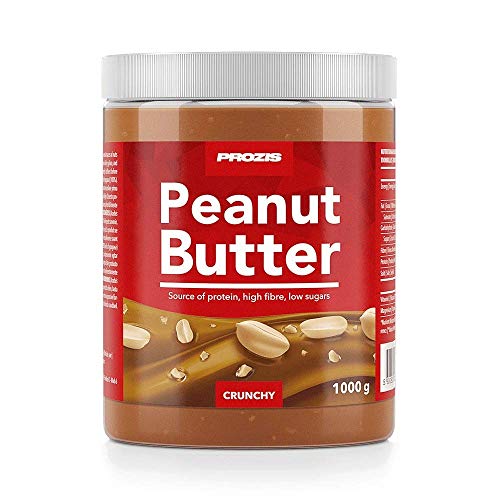 Prozis Peanut Butter 1kg - Deliciosa y de Textura Crujiente - Fuente Natural de Proteína - Apta para Dietas Veganas, Kosher y Halal - Sin Sal Añadida y Sin Grasas Trans