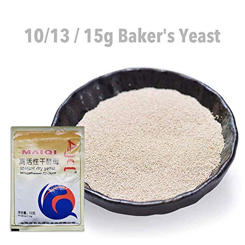 Pruebe panqueques, pasta, masa de pizza, magdalenas, levadura, bolsa de 10/13 / 15 g de levadura de panadería, seca activa, alta tolerancia a la glucosa, pan, productos para hornear en la cocina.