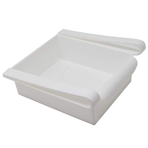 Pukkr Paquete de 4 cajones de caja de almacenamiento para refrigerador | Frigorífico Bandeja De Frutas Y Verduras | Compartimentos adicionales universales