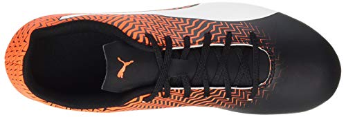 PUMA RAPIDO II FG, Zapatillas de fútbol para Hombre, Naranja (Shocking Orange Black White), 43 EU
