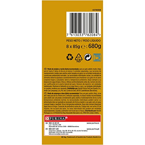 Purina Gourmet Gold Tarrine comida para gatos Surtido 12 x [8 x 85 g]