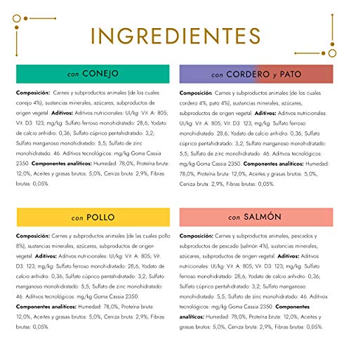 Purina Gourmet Gold Tarrine comida para gatos Surtido 12 x [8 x 85 g]