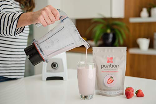 Purition Batido de proteínas de Fresa (500g). Batido para el desayuno